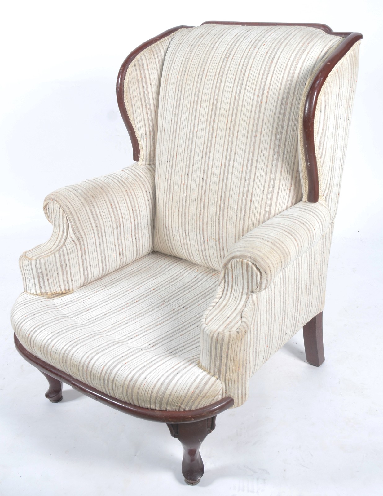 Elegante bergere de madeira nobre, estilo ingles Chipendale... - foto 2 de 6