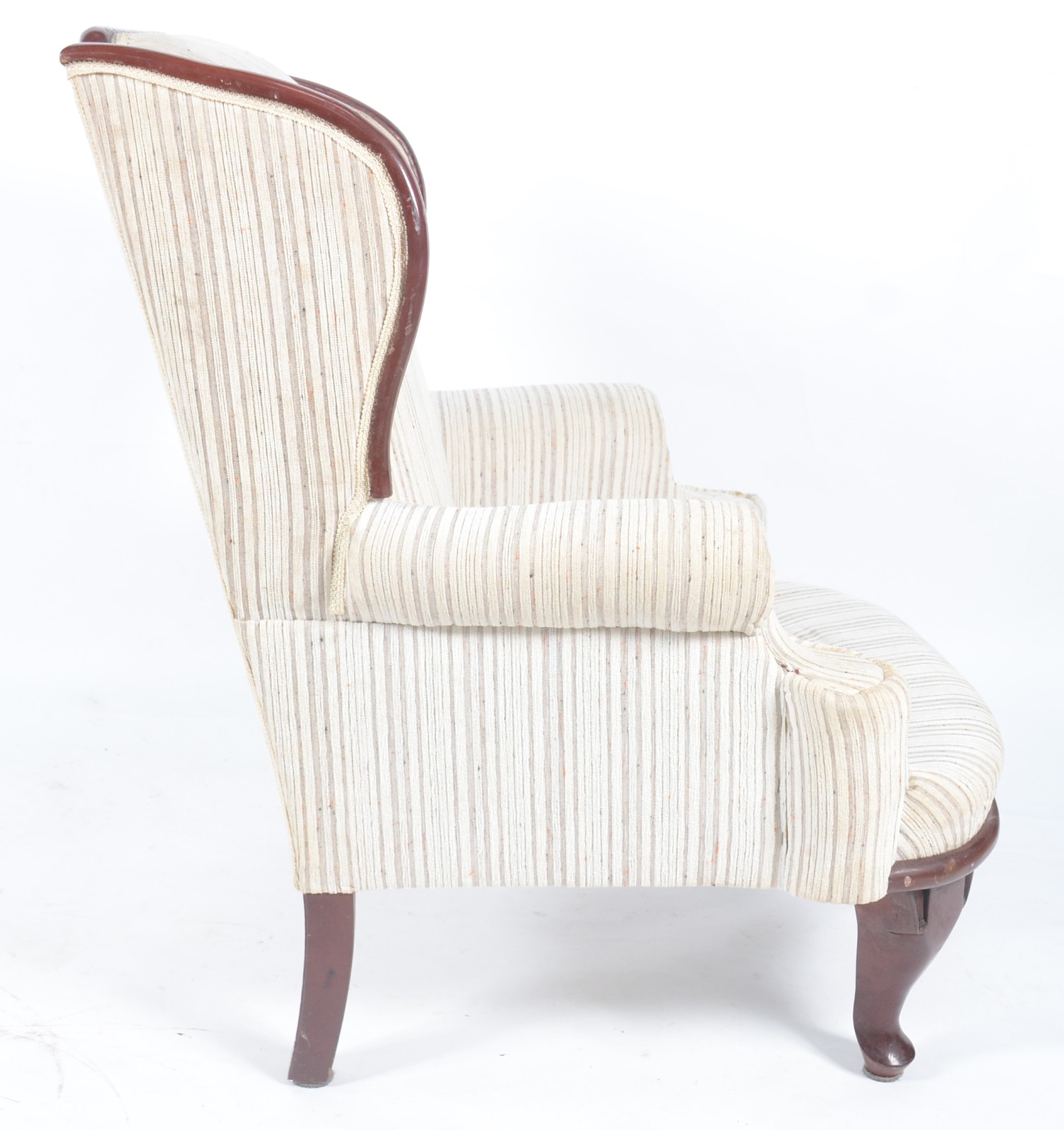 Elegante bergere de madeira nobre, estilo ingles Chipendale... - foto 4 de 6