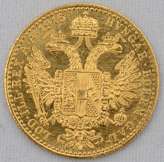 UM DUCADO - Império Austro Húngaro - Francisco I - Peso 3,50 g - 1915... - foto 2 de 2