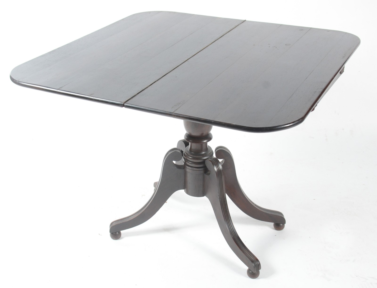 Mesa/console de jacarandá, tampo dobrável, saia com detalhes... - foto 3 de 11
