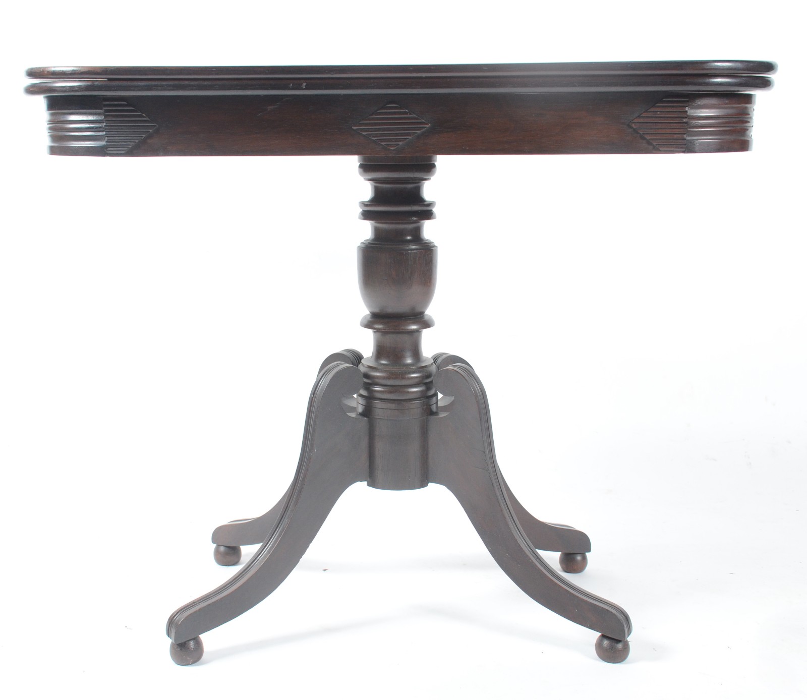 Mesa/console de jacarandá, tampo dobrável, saia com detalhes... - foto 7 de 11