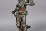 Jean-Baptiste GERMAIN (1841-1910), Le travail - Escultura de bronze, assinada.