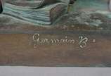 Jean-Baptiste GERMAIN (1841-1910), Le travail - Escultura de bronze, assinada.