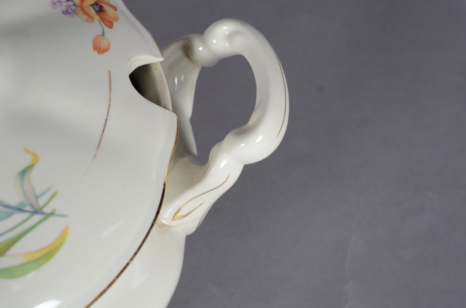 Aparelho de jantar de porcelana polonesa Chodziel, na cor bege... - foto 11 de 11