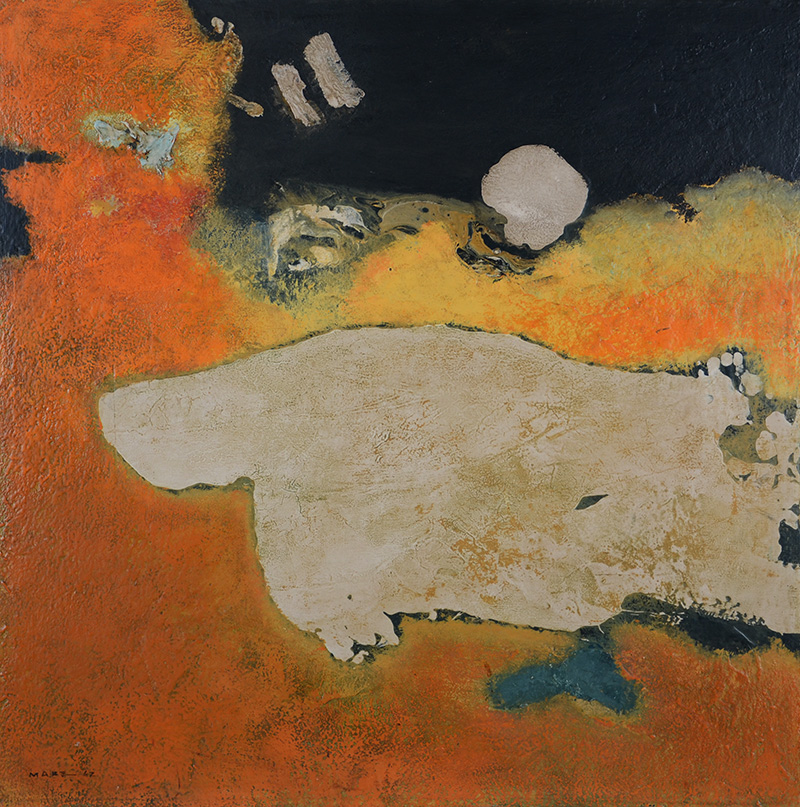MABE, Manabu (1924 - 1997) - Abstrato - osm - 79 x 79 - datado 1967... - foto 2 de 4