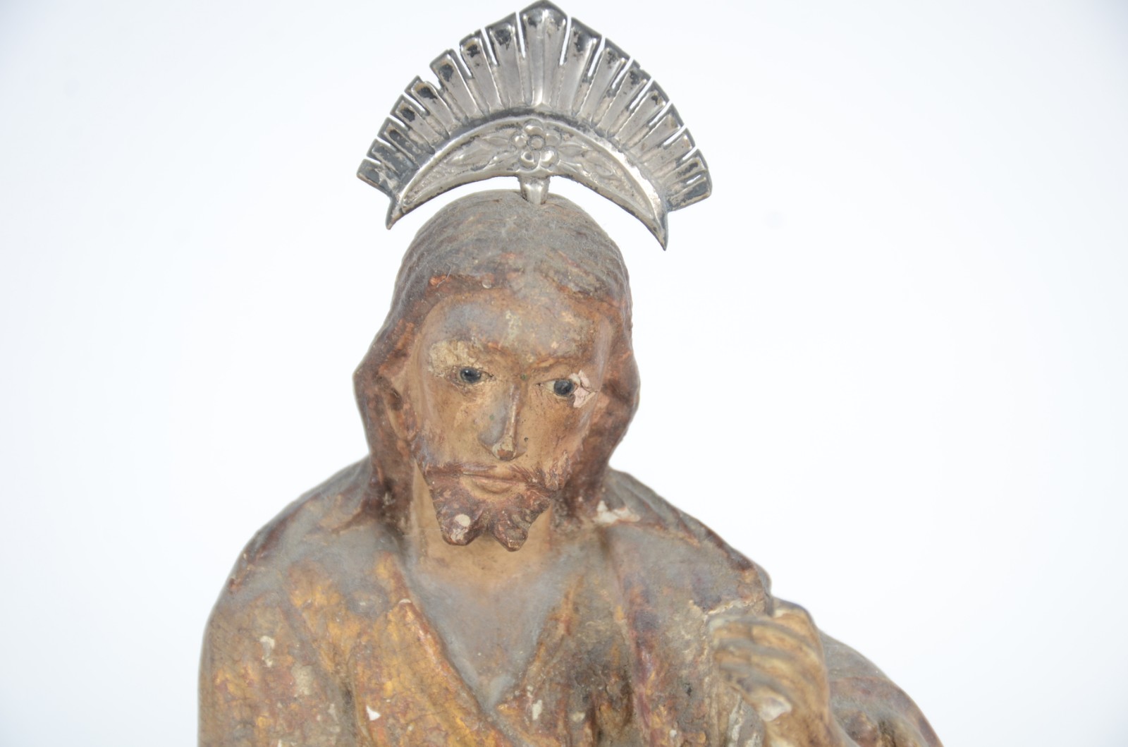 São João Batista e Santo Antonio - Três imagens antigas de madeira... - foto 2 de 9