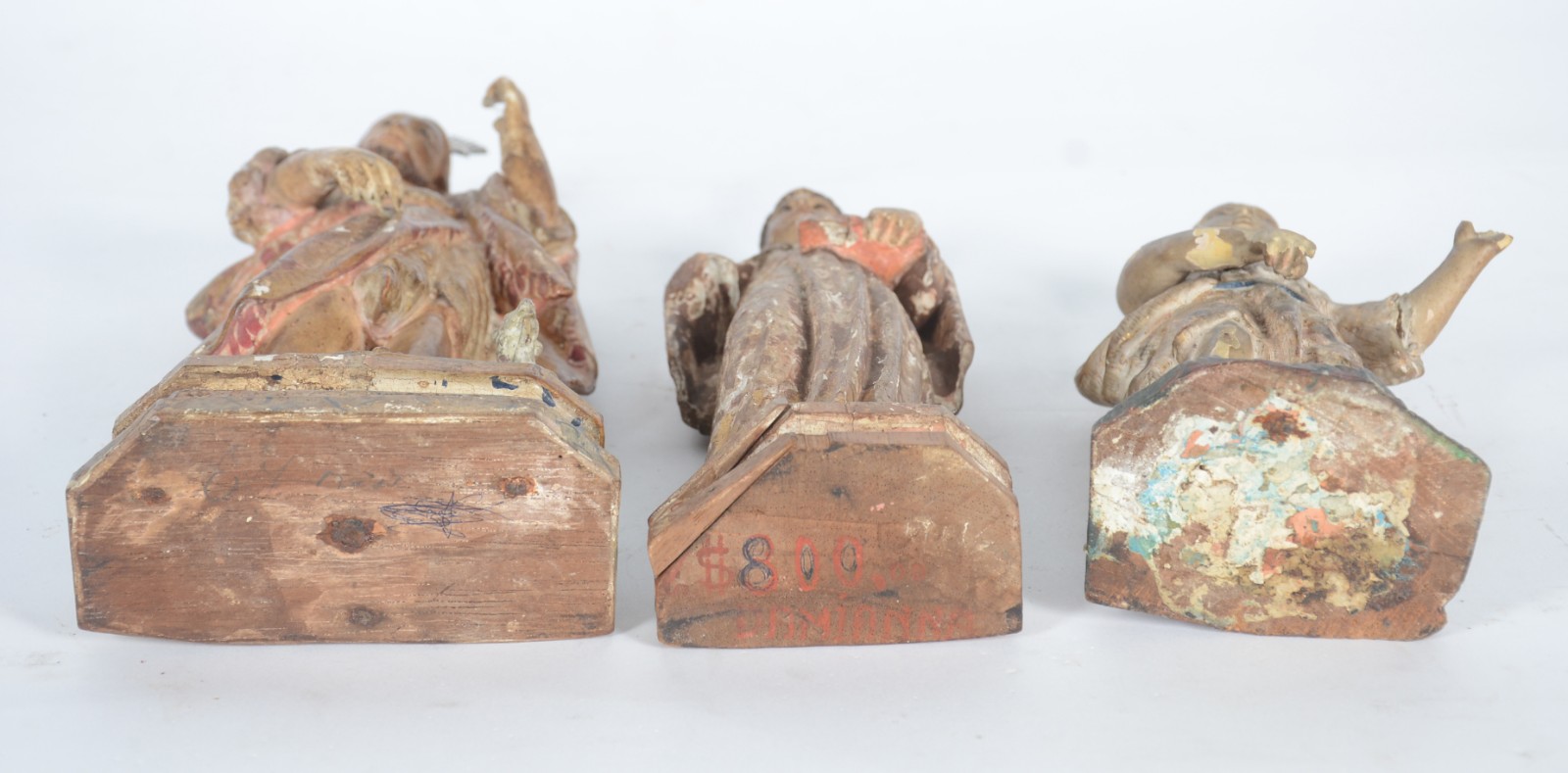 São João Batista e Santo Antonio - Três imagens antigas de madeira... - foto 9 de 9