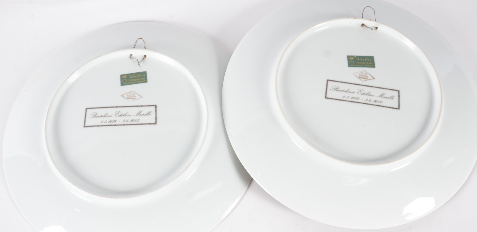 Par de medalhões de porcelana alemã da Bavaria, decorados com... - foto 5 de 6