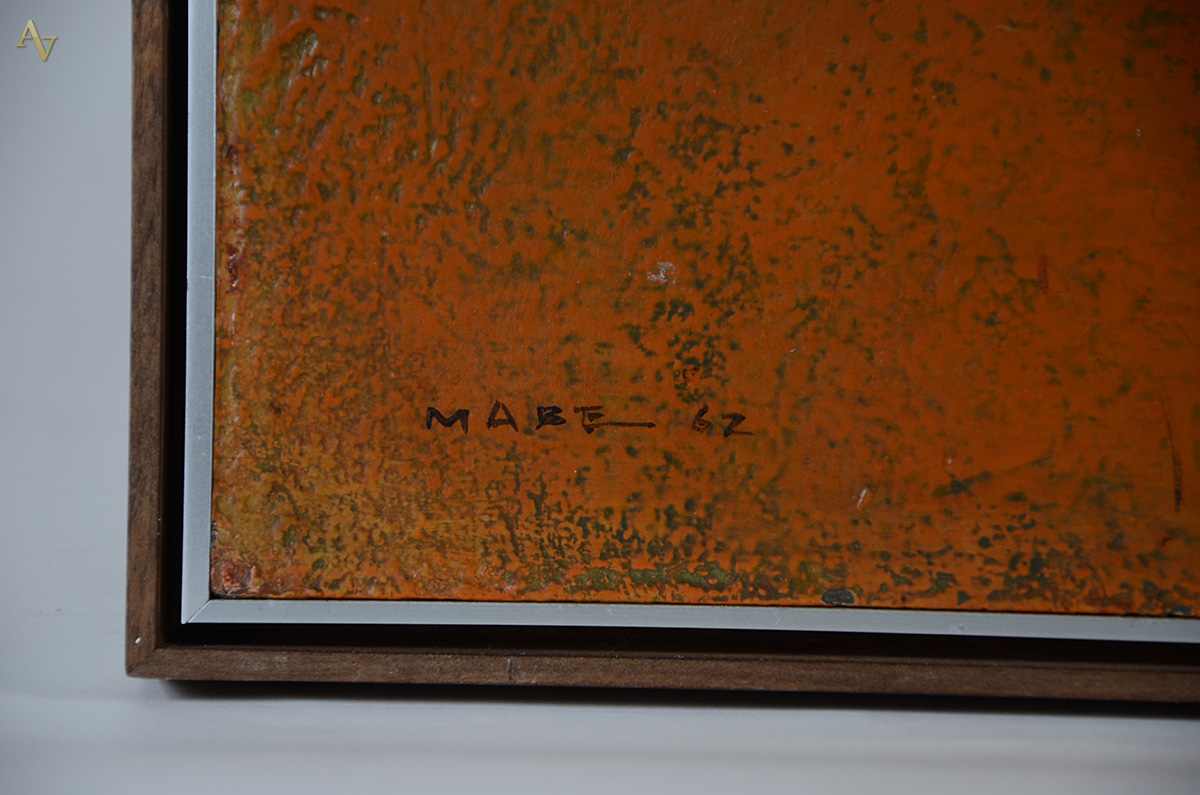 MABE, Manabu (1924 - 1997) - Abstrato - osm - 79 x 79 - datado 1967... - foto 3 de 4