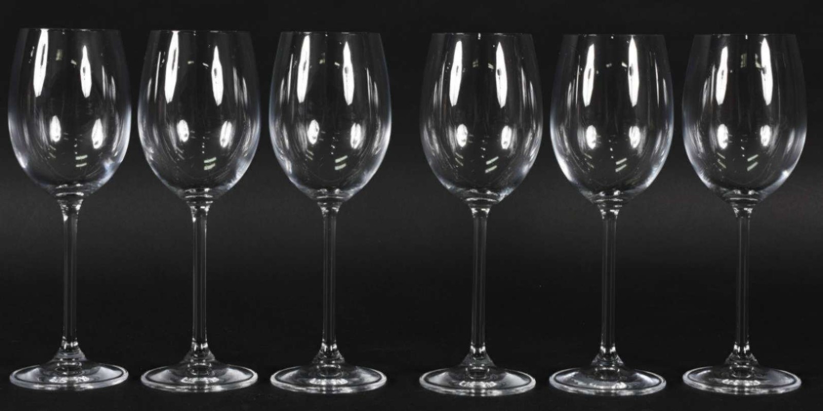 Seis taças de cristal da bohemia para vinho tinto 350 ml. - foto 1 de 2