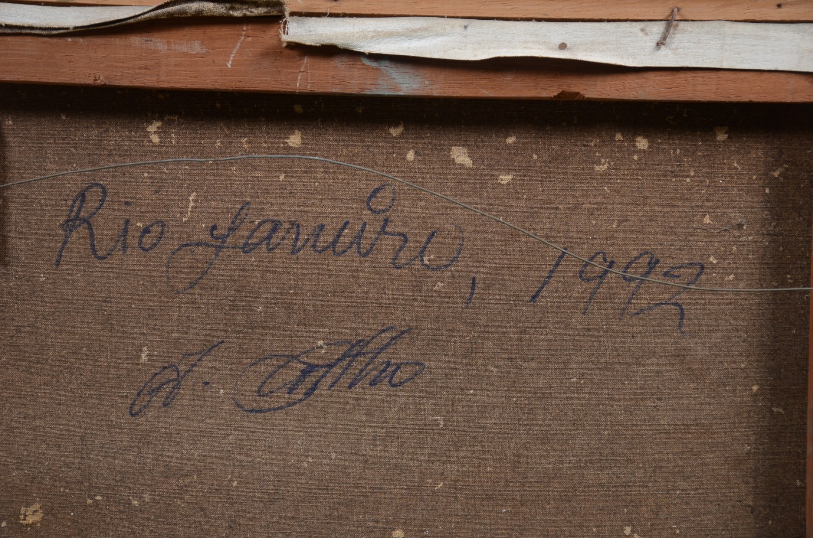 Óleo sobre tela - datado 1992. - foto 5 de 6