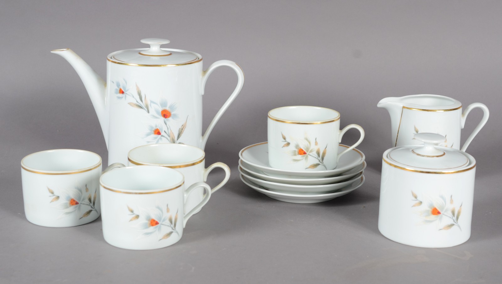 Serviço para café para 4 pessoas de porcelana Real composto de: 4... - foto 1 de 7