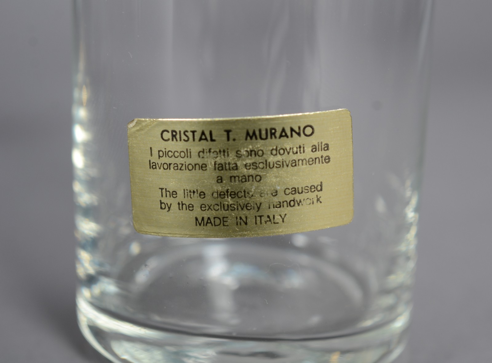 Serviço em vidro de murano italiano lavrado com borda dourada... - foto 8 de 9