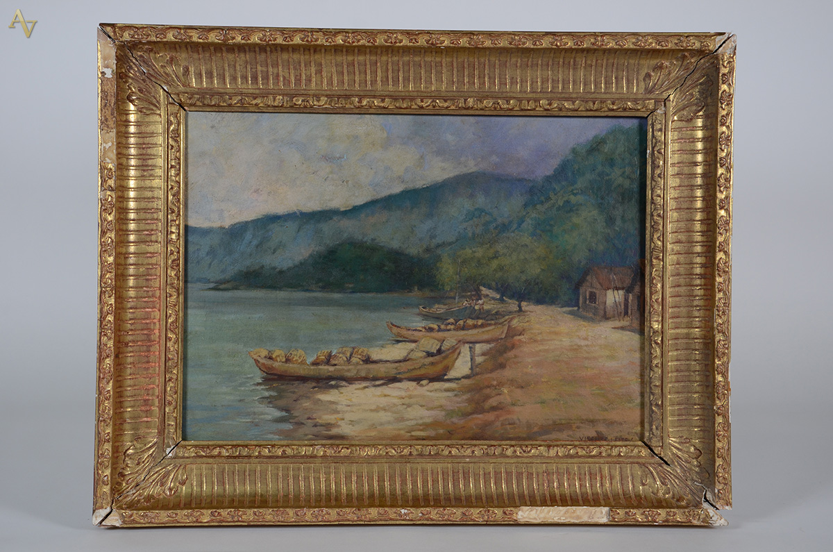 VICENTE LEITE (1900 - 1941) - Marinha - ost - 40 x 55 (tela com... - foto 1 de 5