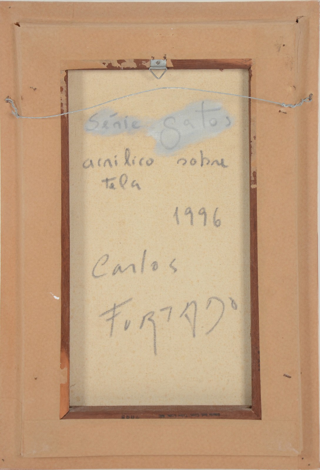 Acrílico sobre tela - Série gatos - datado 1996. - foto 4 de 5