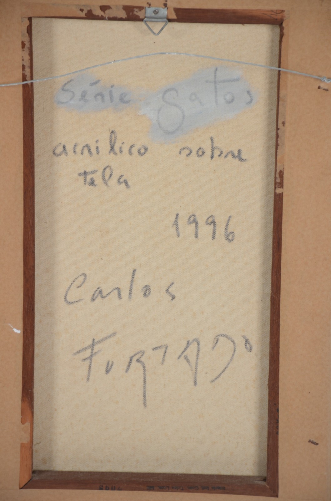 Acrílico sobre tela - Série gatos - datado 1996. - foto 5 de 5