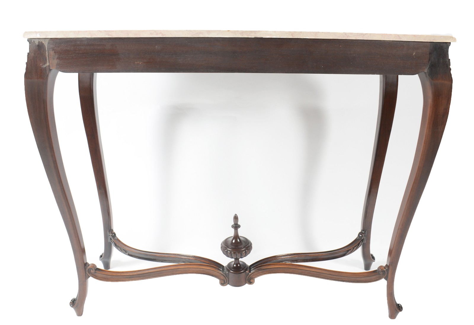Console de madeira nobre, saia recortada e decorada com entalhe... - foto 4 de 7