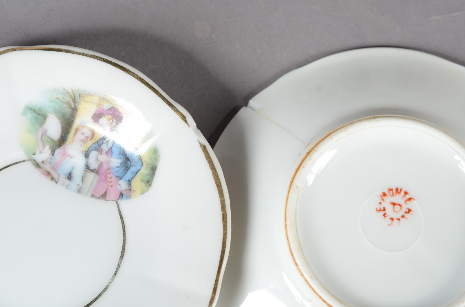 Serviço de chá de porcelana Monte Alegre, decorado com cenas... - foto 6 de 6