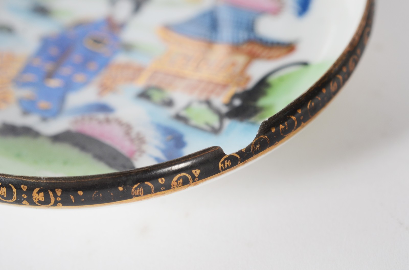 Serviço para chá de porcelana japonesa casca de ovo, decorado com... - foto 8 de 9