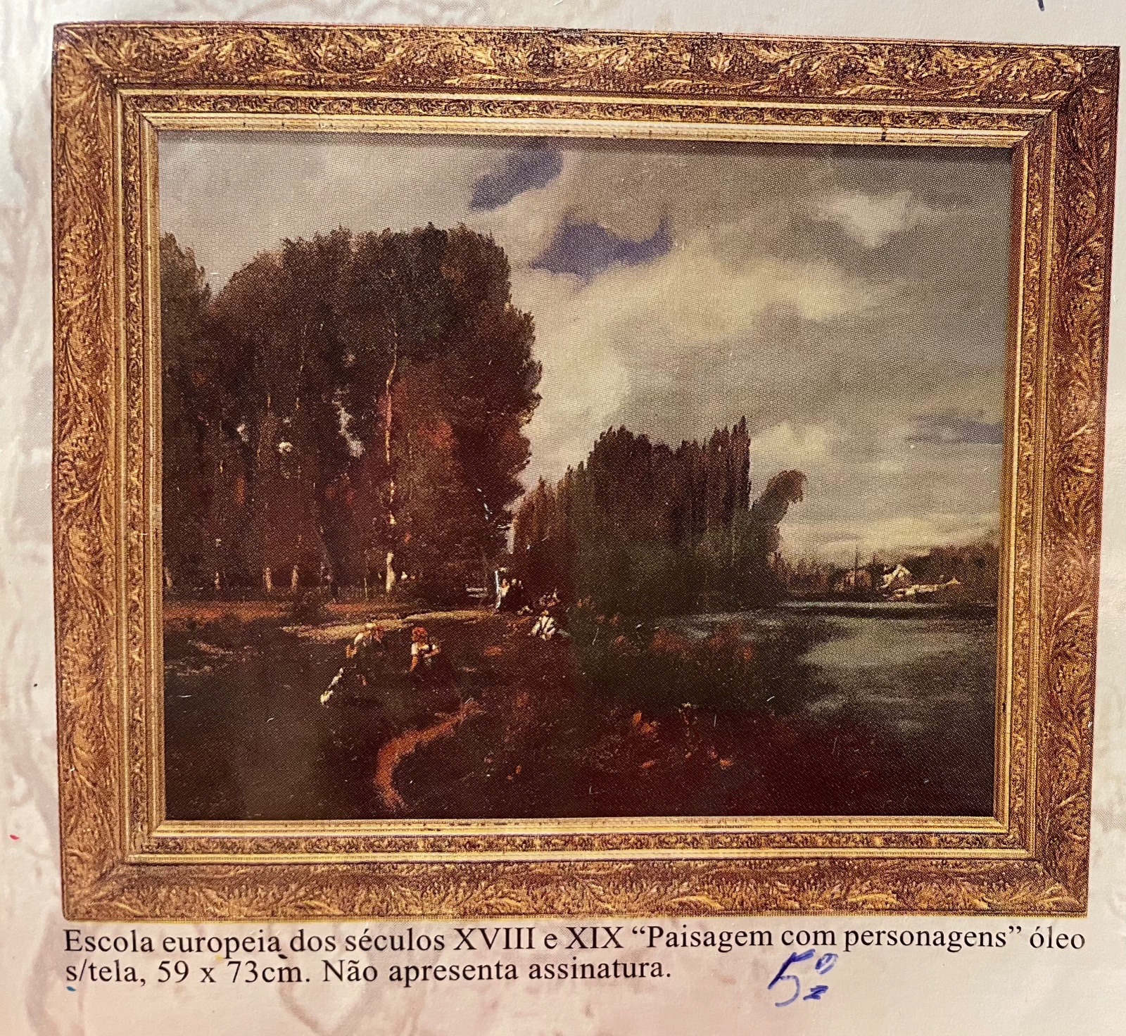 Escola europeia, Paisagem com personagens - foto 6 de 6