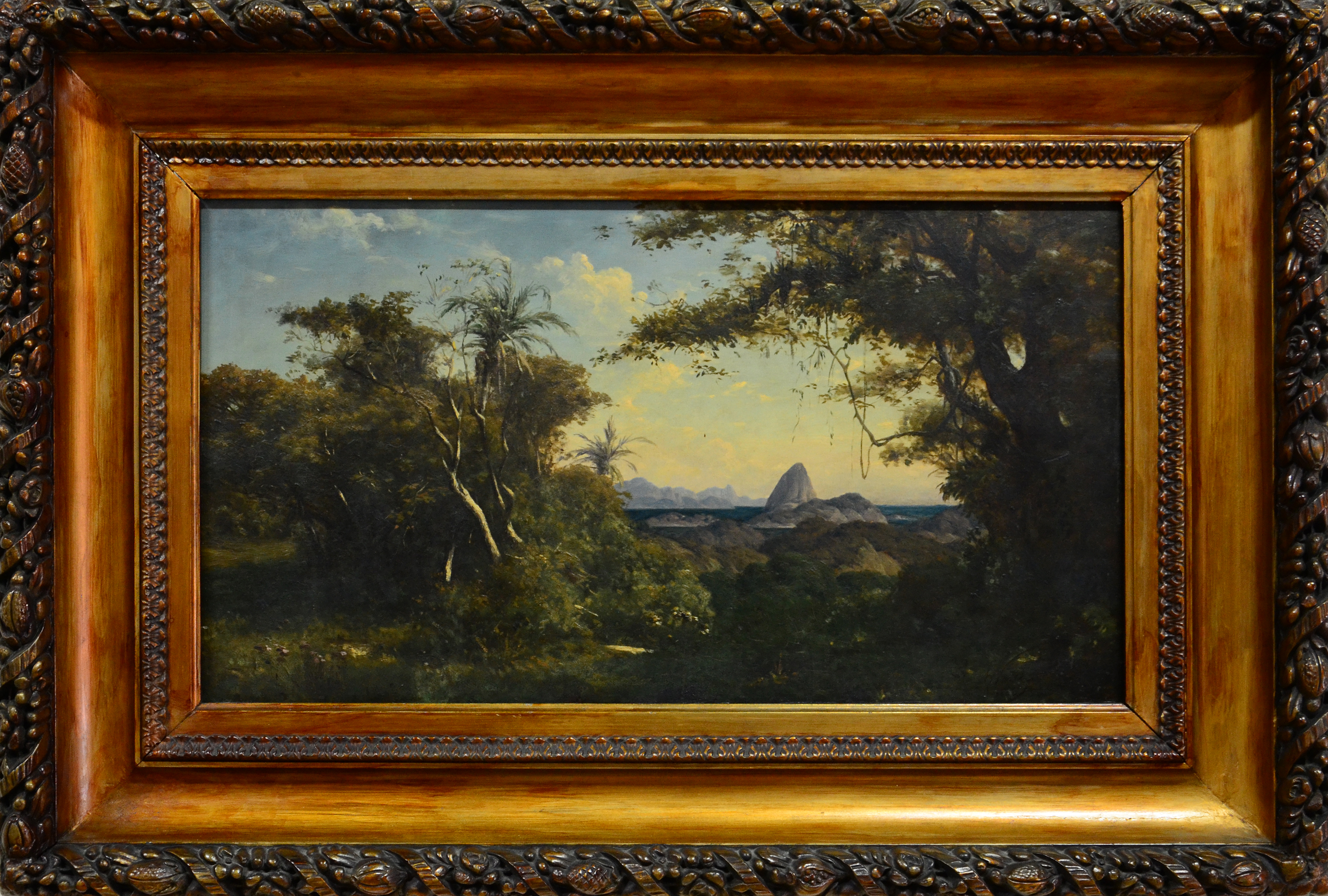 Henri Nicolas Vinet (1817-1876), Vista da Baia de Guanabara com o morro do Pão de Açúcar,  Rio de Janeiro, - foto 2 de 3