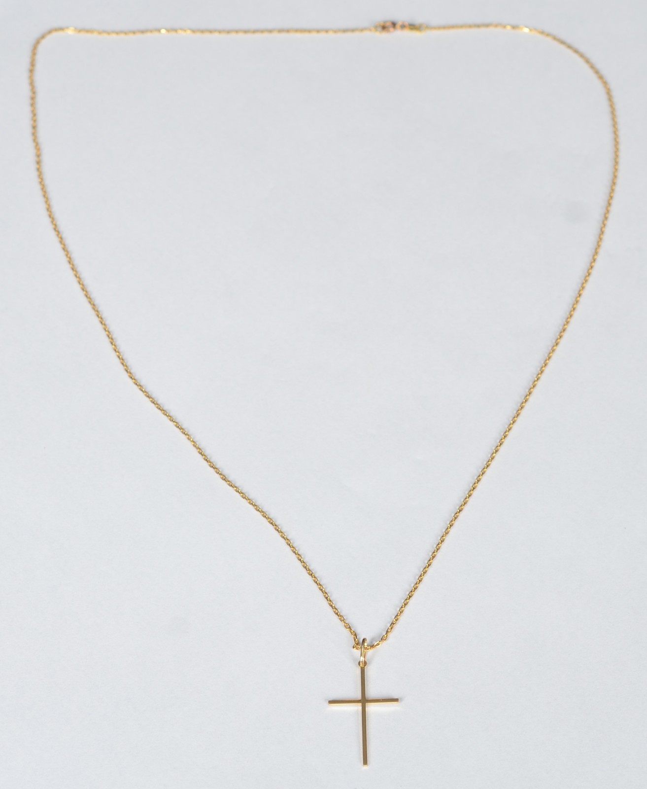 Cordão masculino de ouro 18 k, contraste 750 com crucifixo. (Por... - foto 2 de 6
