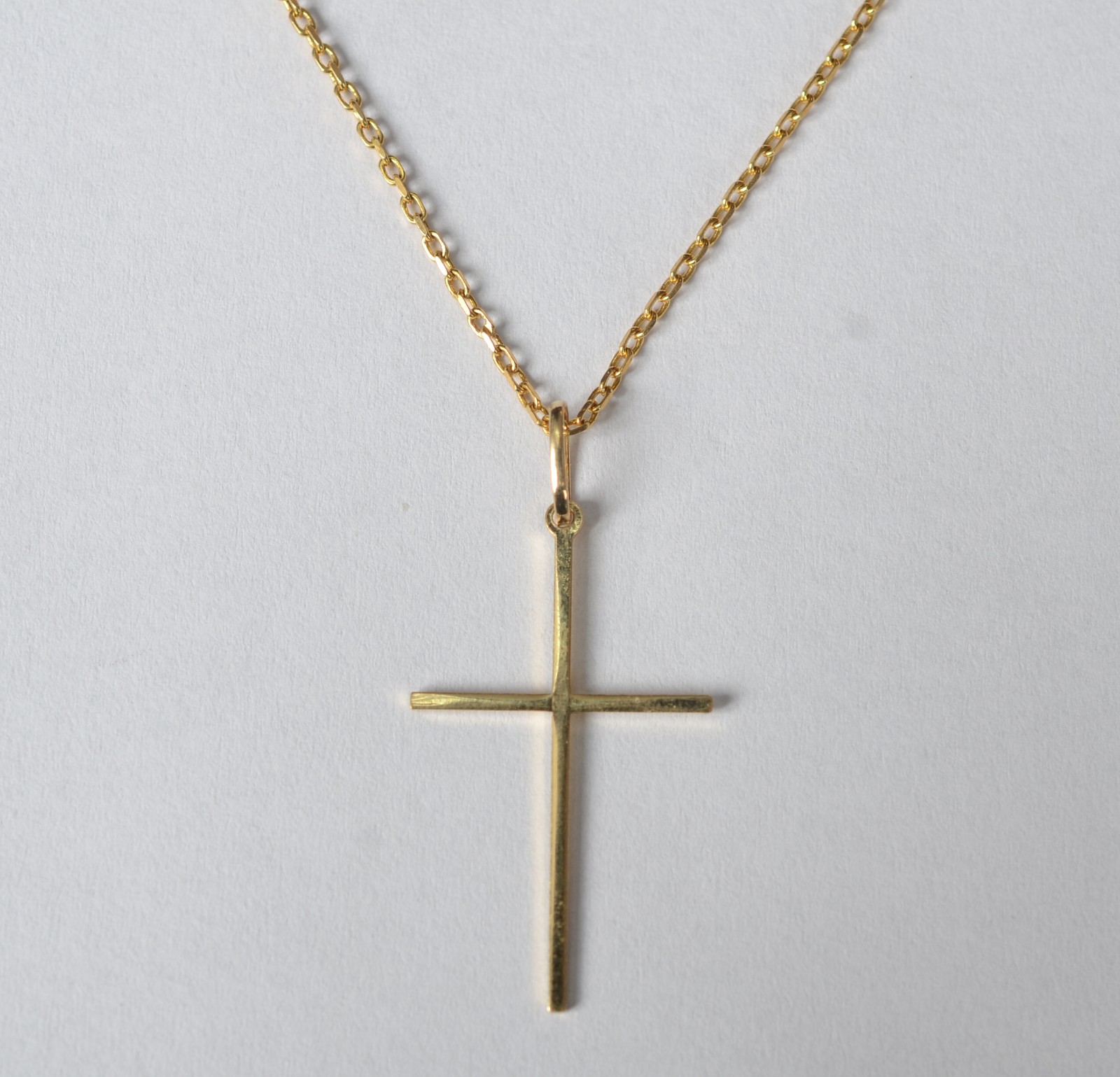 Cordão masculino de ouro 18 k, contraste 750 com crucifixo. (Por... - foto 3 de 6