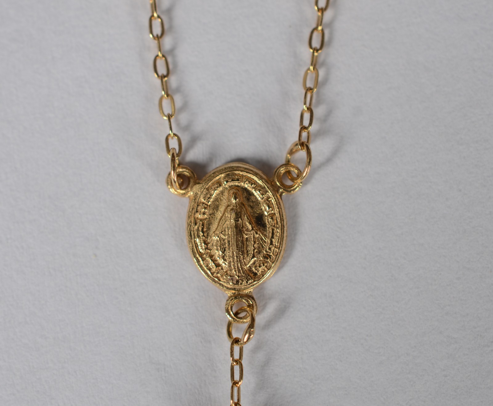 Colar de ouro 18 k feitio terço. (Por motivos de segurança a peça não... - foto 9 de 11