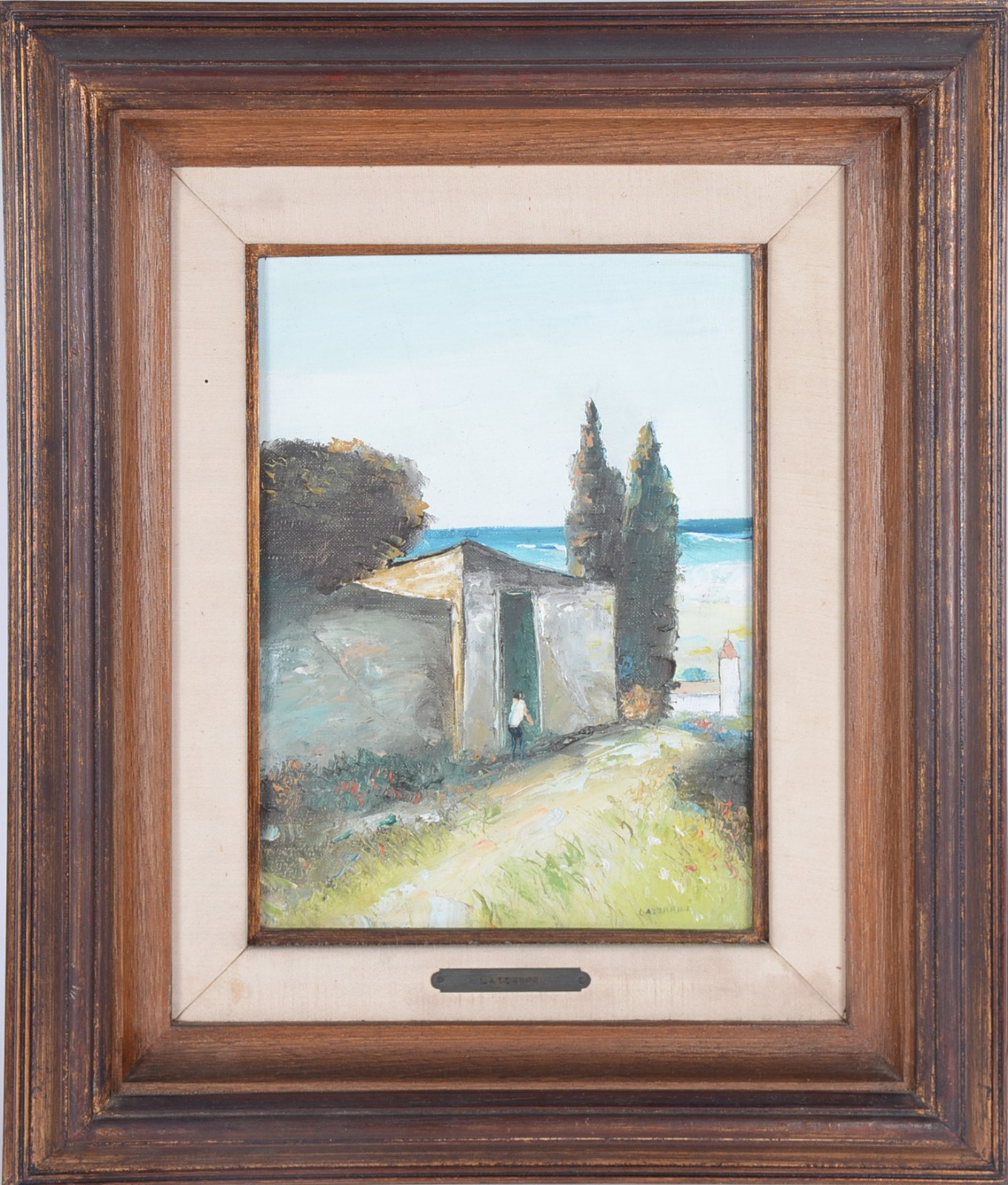  Domenico Lazzarini (1920-1987), Casario com marinha ao fundo - foto 2 de 5