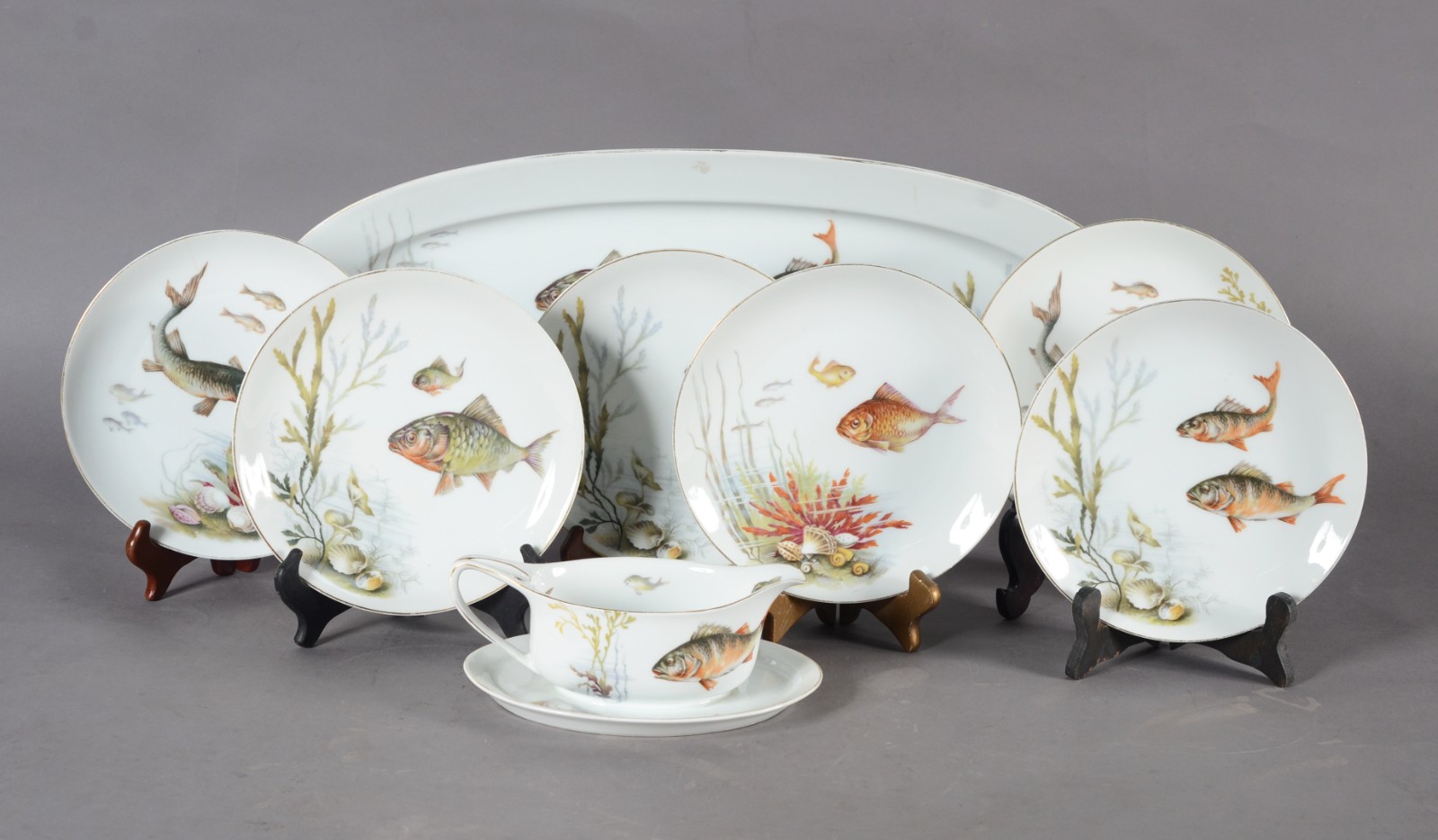 Serviço para peixe de porcelana Rosenthal composto de: 6 pratos... - foto 1 de 8