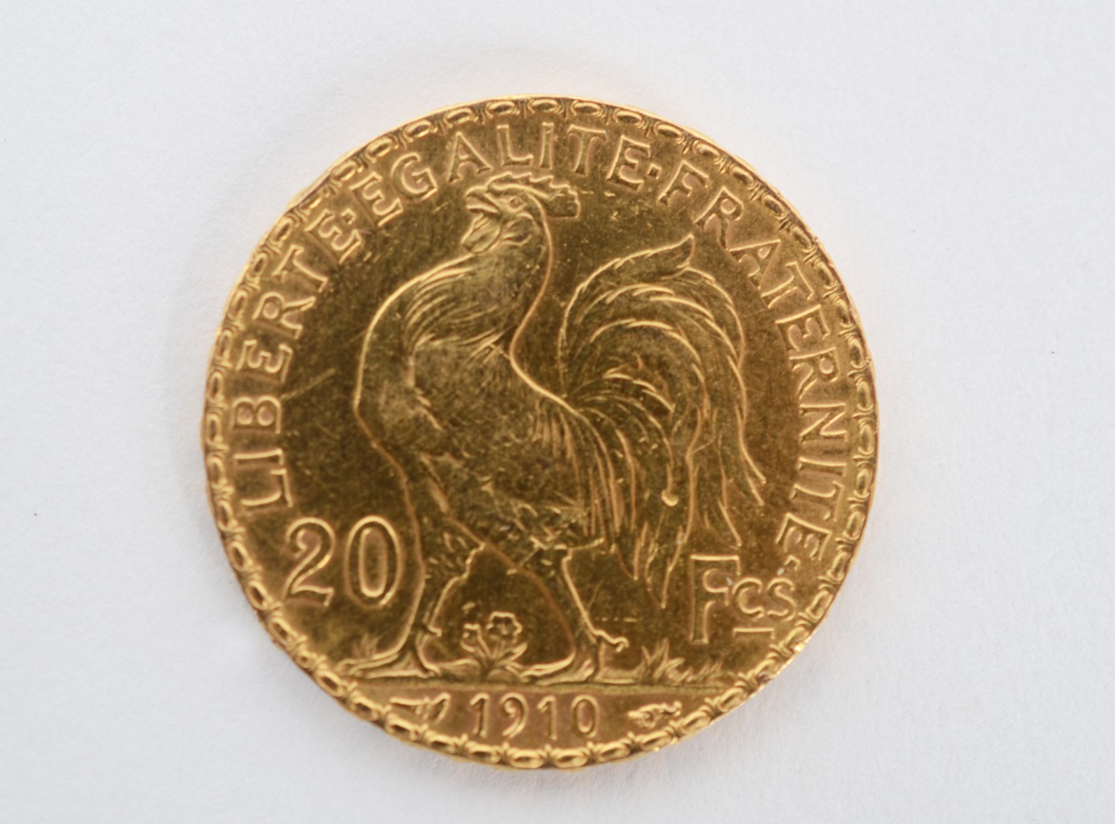 Moeda de ouro 22 k., Republique française, 20 francos. Liberté... - foto 2 de 3