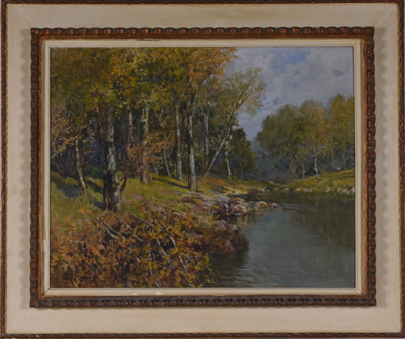 Angelo Cannone (1899-1992), Paisagem com riacho - foto 2 de 6