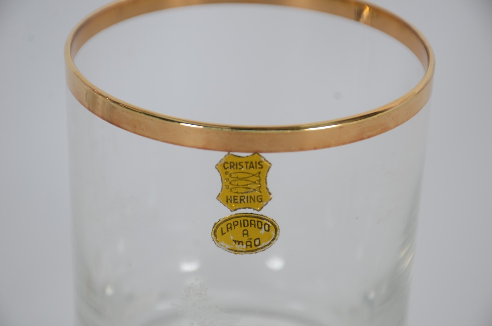 Serviço de cristal com borda dourada composto de: 9 para champagne... - foto 5 de 6