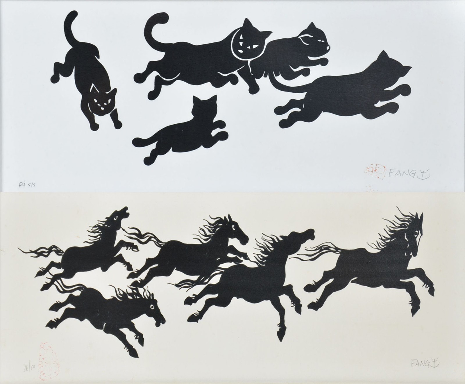 Fang (1931-2012), Gatos/ Cavalos Negros - foto 1 de 7