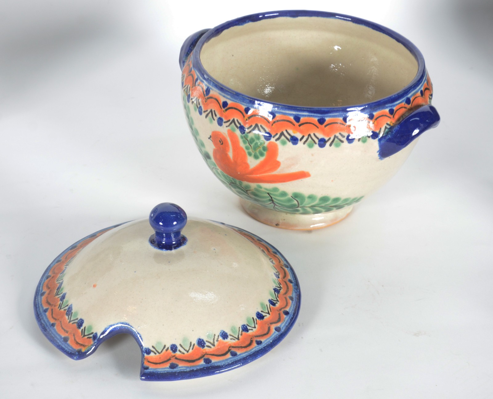 Quatro peças de cerâmica "Talavera de Puebla" mexicana , sendo... - foto 5 de 10