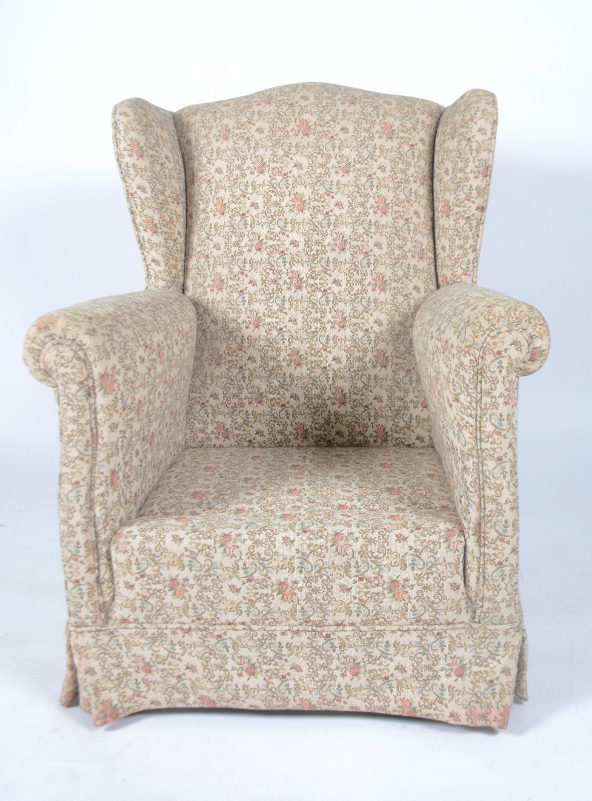 Bergere estofada e forrado com tecido floral. (tecido sujo com... - foto 3 de 5