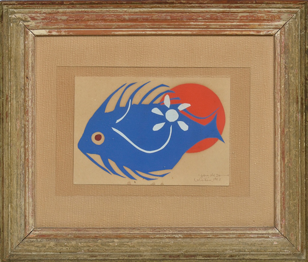 JOSÉ DE DOME - Peixe - dat.1968 - guache - 17 x 25