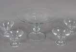 ATLANTIS,  - Fruteira com 4 taças de cristal português. Marcado na base.