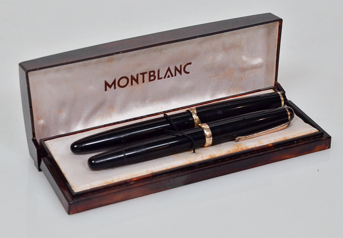 Conjunto MONTBLANC - caneta tinteiro datada de 1942 e uma a pena...