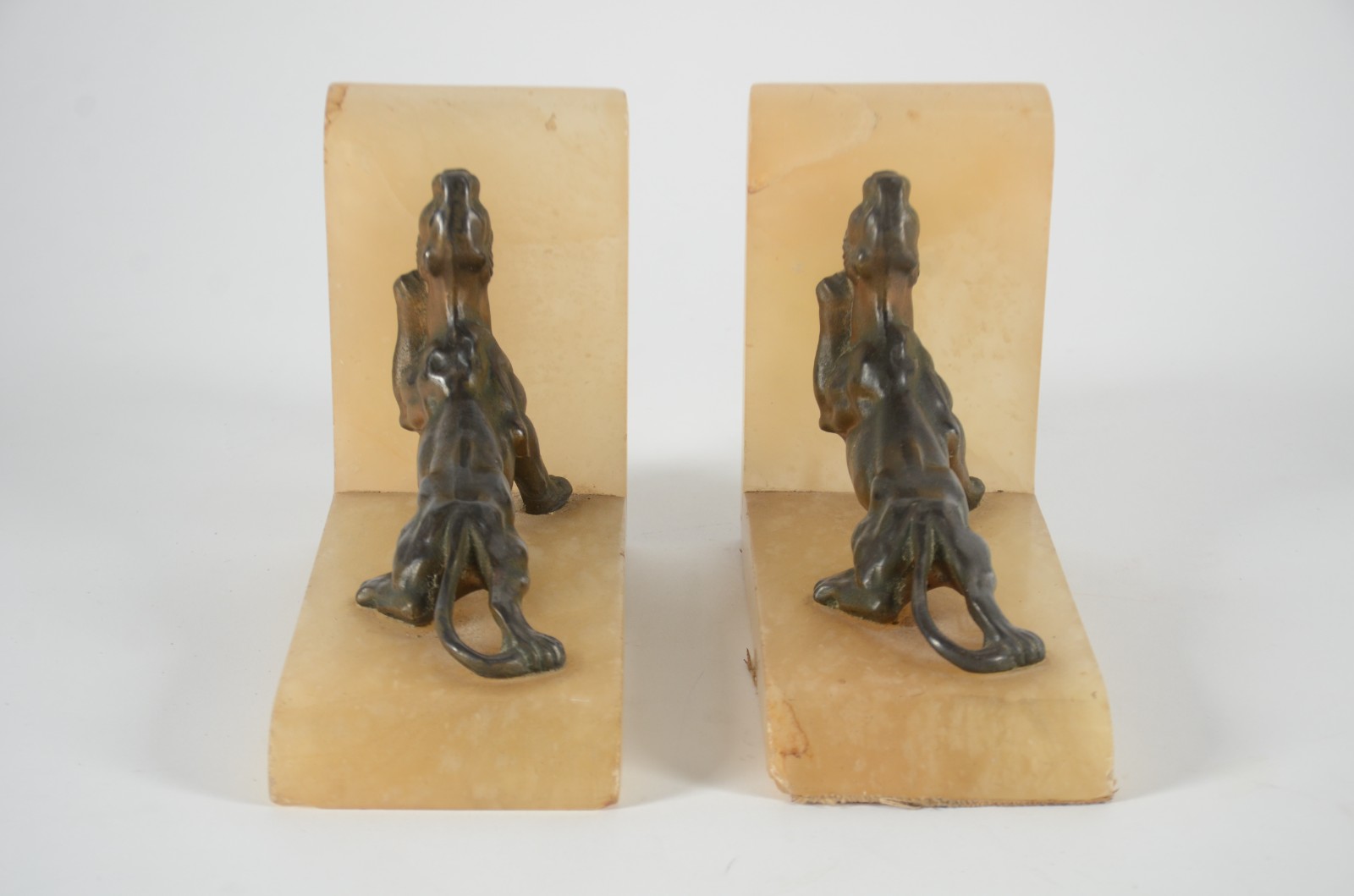 Par de serre livres de petit bronze na forma de animais, bases de... - foto 2 de 8