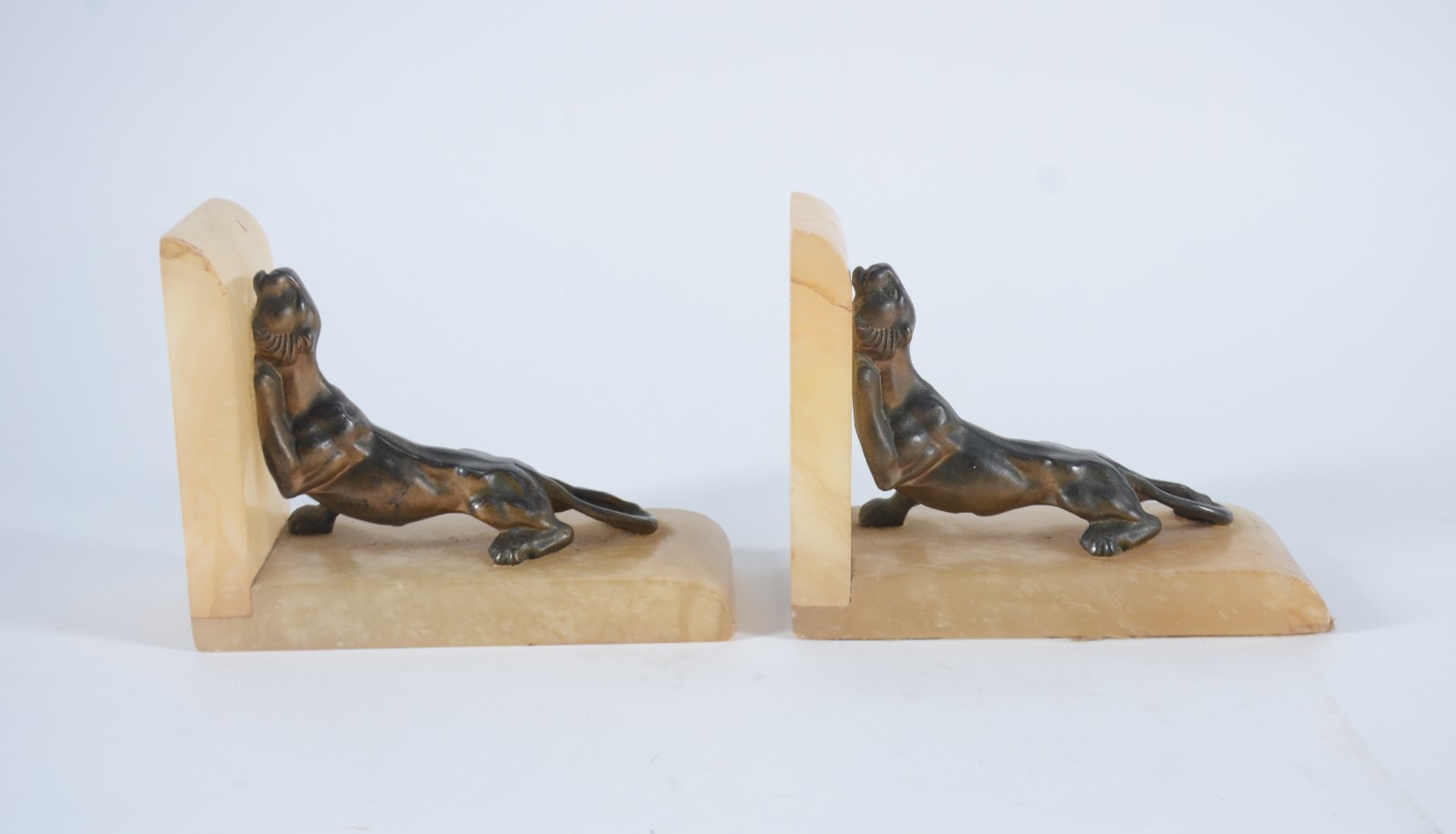 Par de serre livres de petit bronze na forma de animais, bases de... - foto 4 de 8