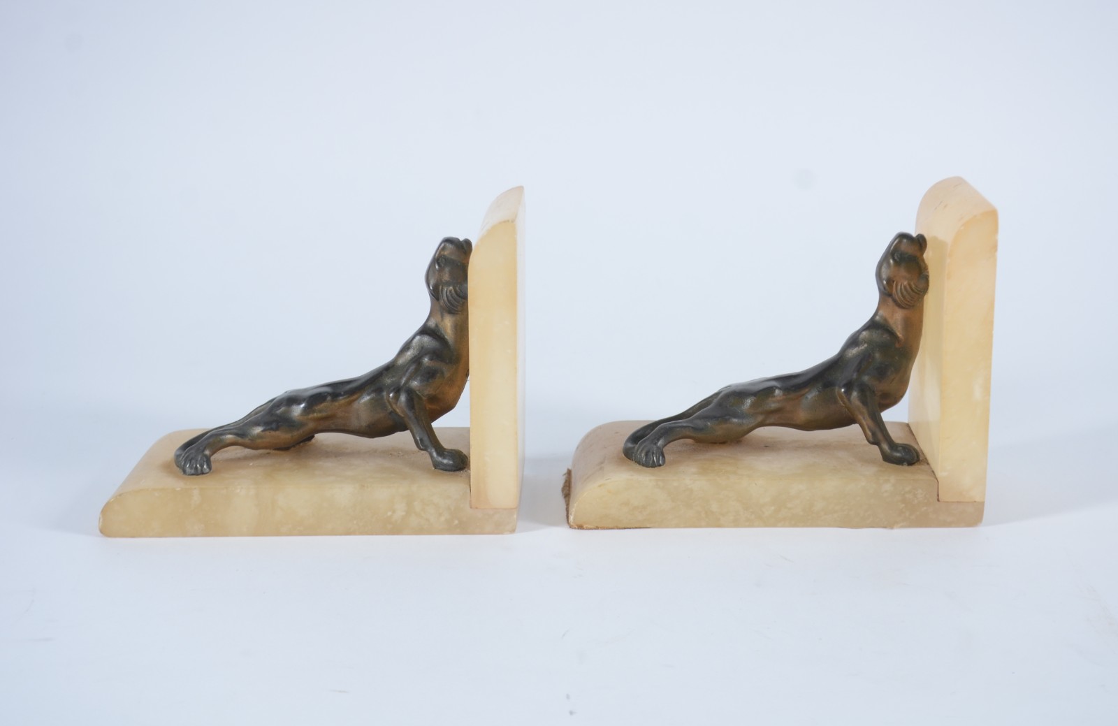 Par de serre livres de petit bronze na forma de animais, bases de... - foto 5 de 8