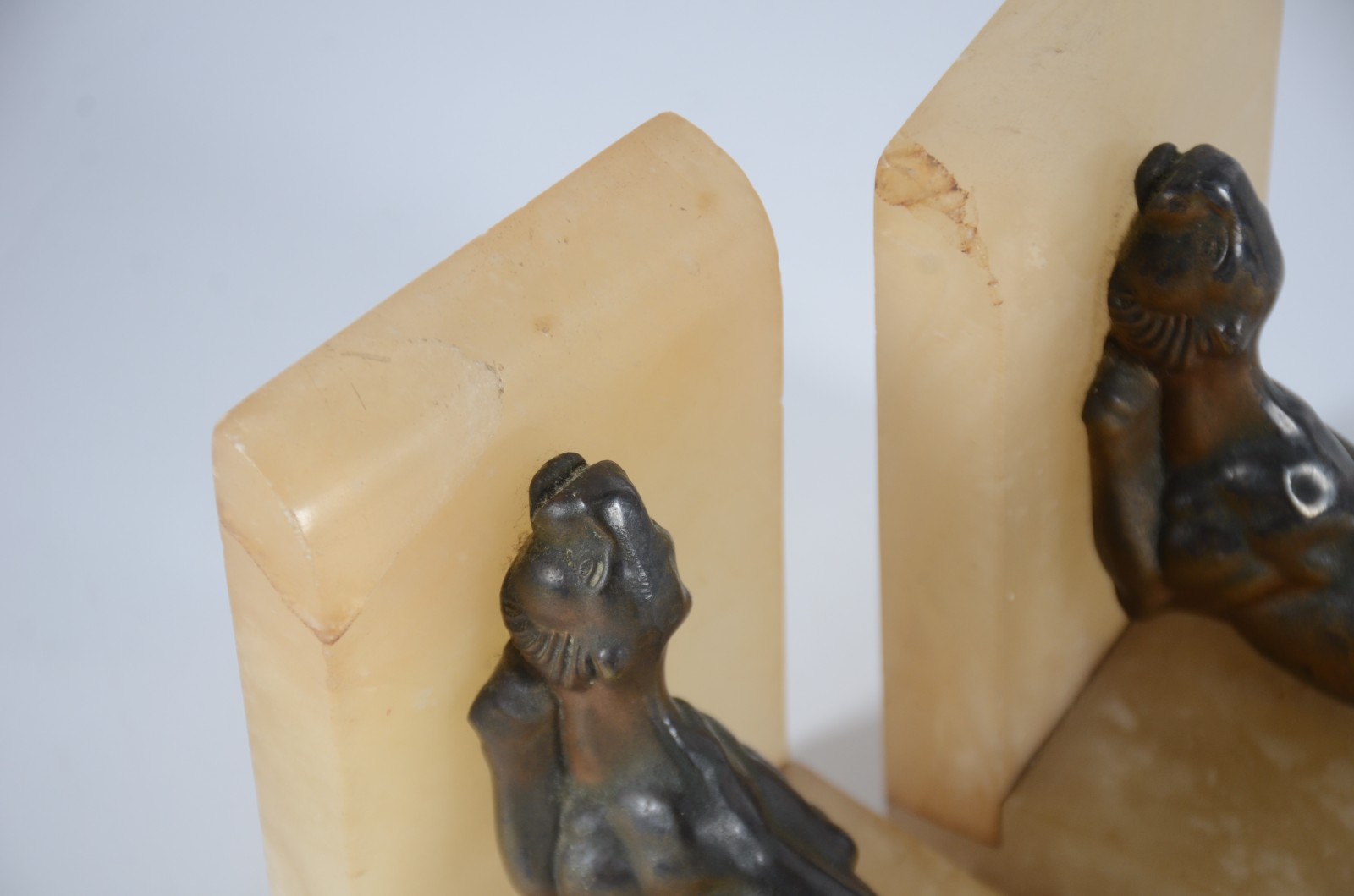 Par de serre livres de petit bronze na forma de animais, bases de... - foto 8 de 8