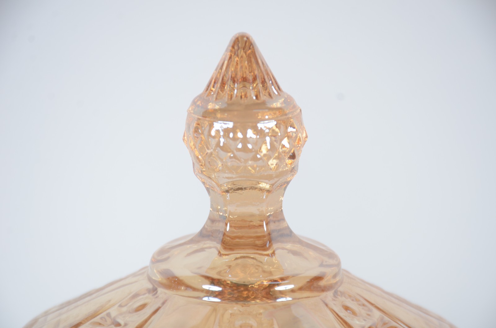 Par de compoteiras de vidro decorativo "casca de cebola". - foto 2 de 8
