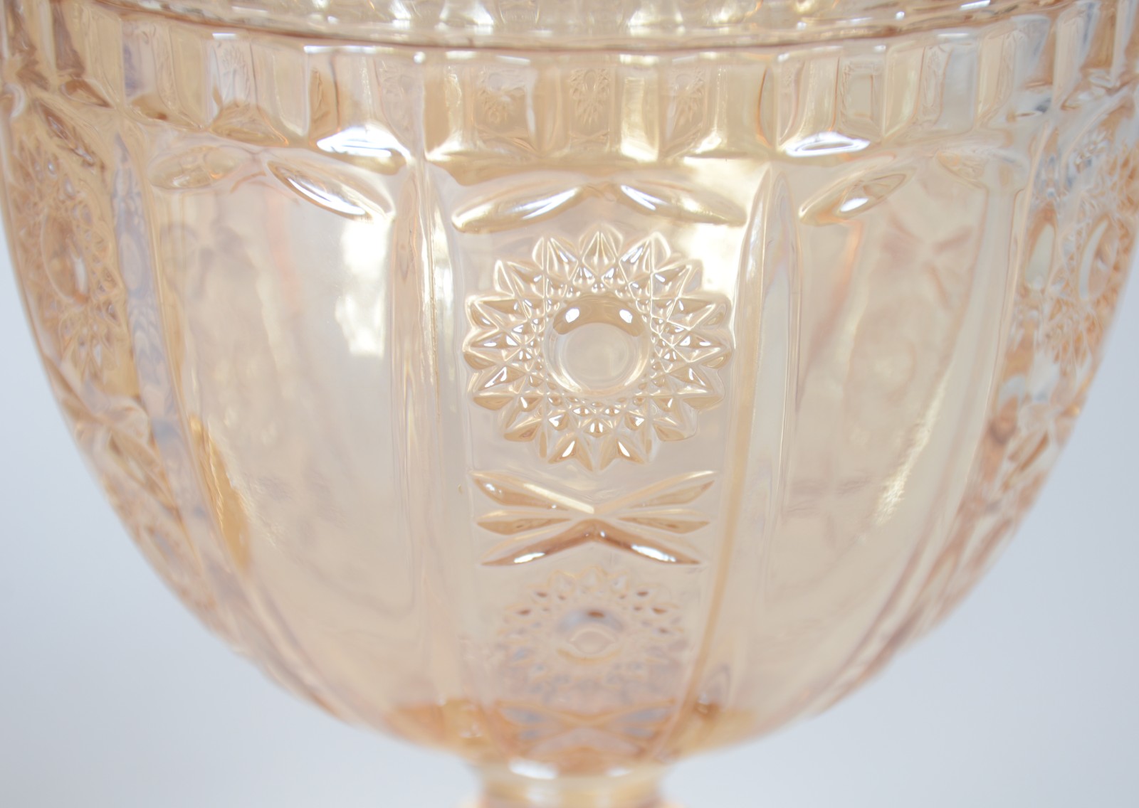 Par de compoteiras de vidro decorativo "casca de cebola". - foto 5 de 8