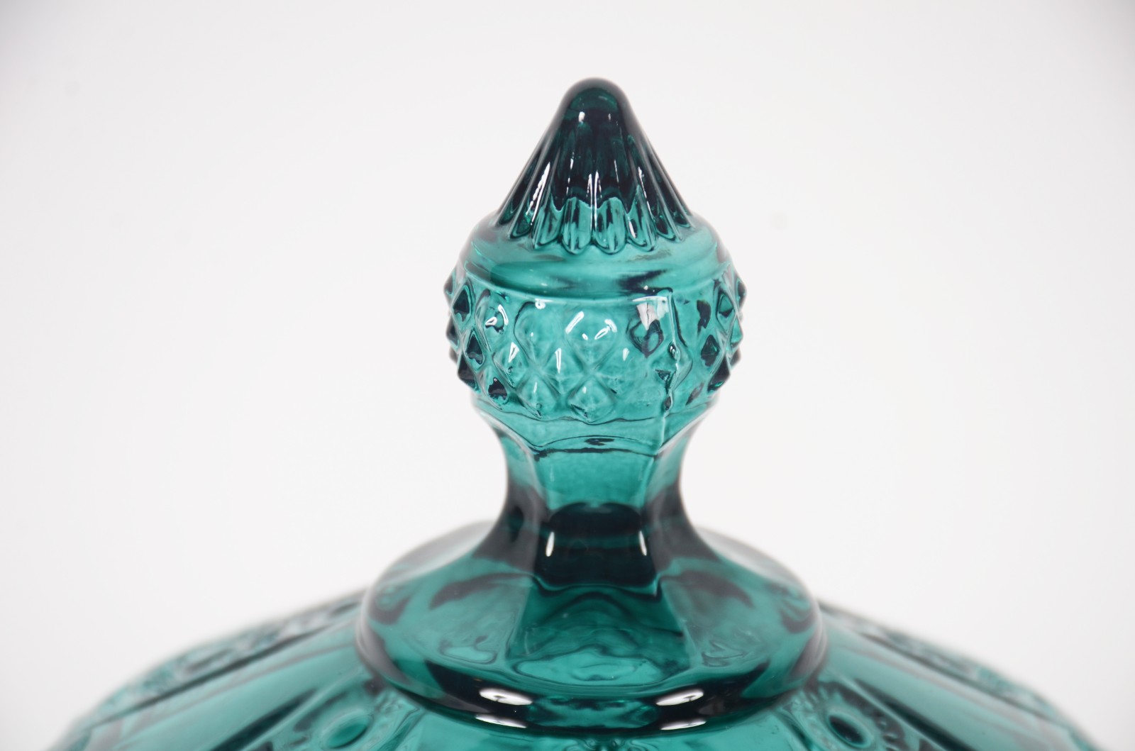 Compoteira em demi cristal na cor verde. - foto 4 de 8