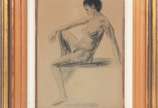Manoel Santiago (1897-1987), Nú feminino - Desenho a crayon. Datado 1931.