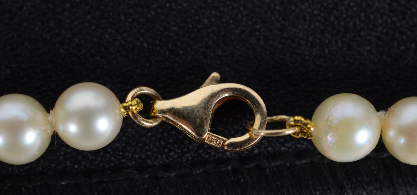Colar de perolas cultivadas com fecho de ouro 18k. (Por motivos de... - foto 3 de 7