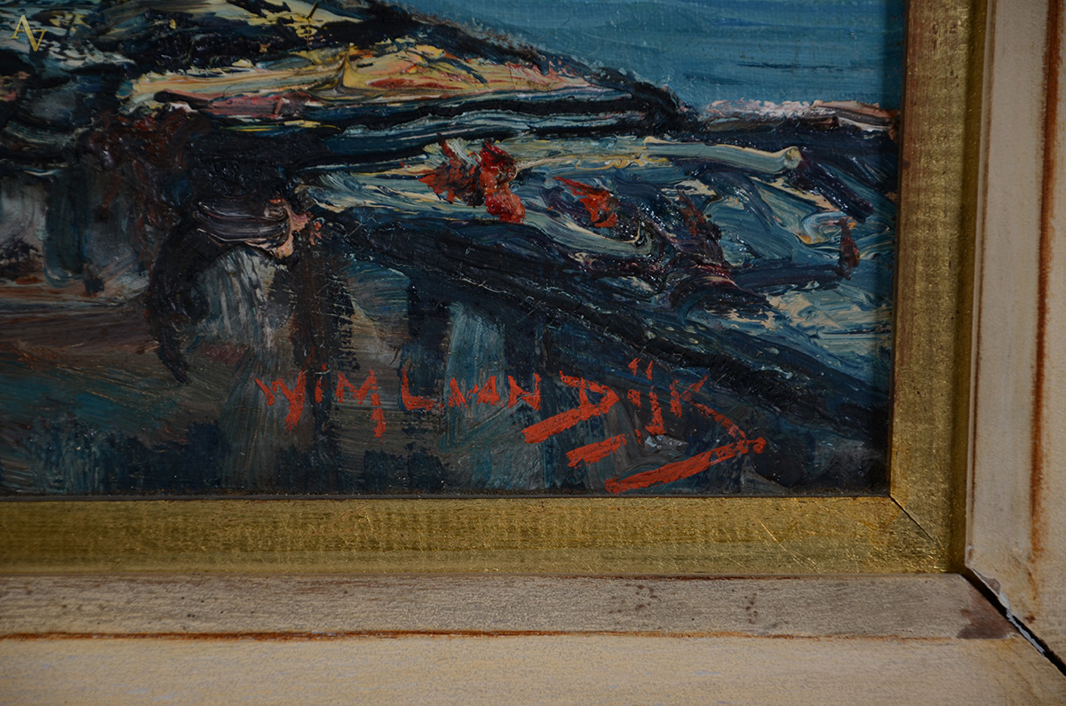 WIN VAN DIJK (1915 - 1990) - Rio Capibaribe com flamboyant - ost - 65... - foto 3 de 4