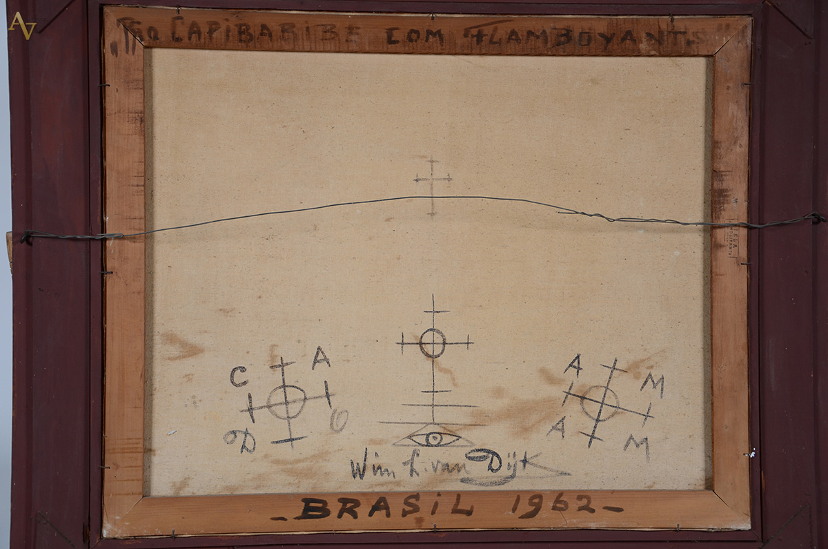 WIN VAN DIJK (1915 - 1990) - Rio Capibaribe com flamboyant - ost - 65... - foto 4 de 4
